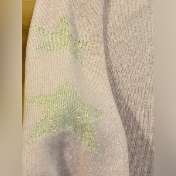 Brodie Cashmere wool pink sweater with star sleeves - Picture 8 of 15